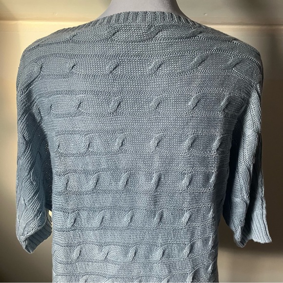 Ralph Lauren Black Label Cable Knit Short Sleeve Relaxed Fit Sweater size Small - Picture 3 of 6